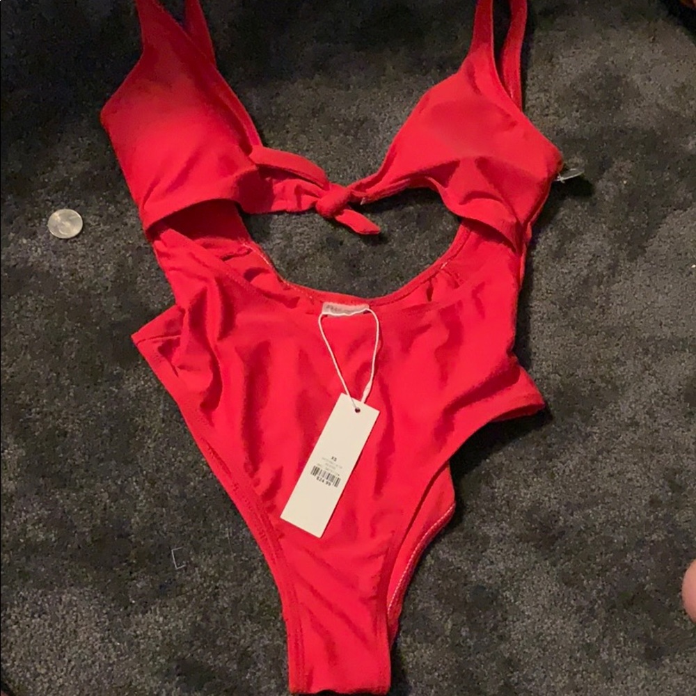 Cut out one piece swim suit